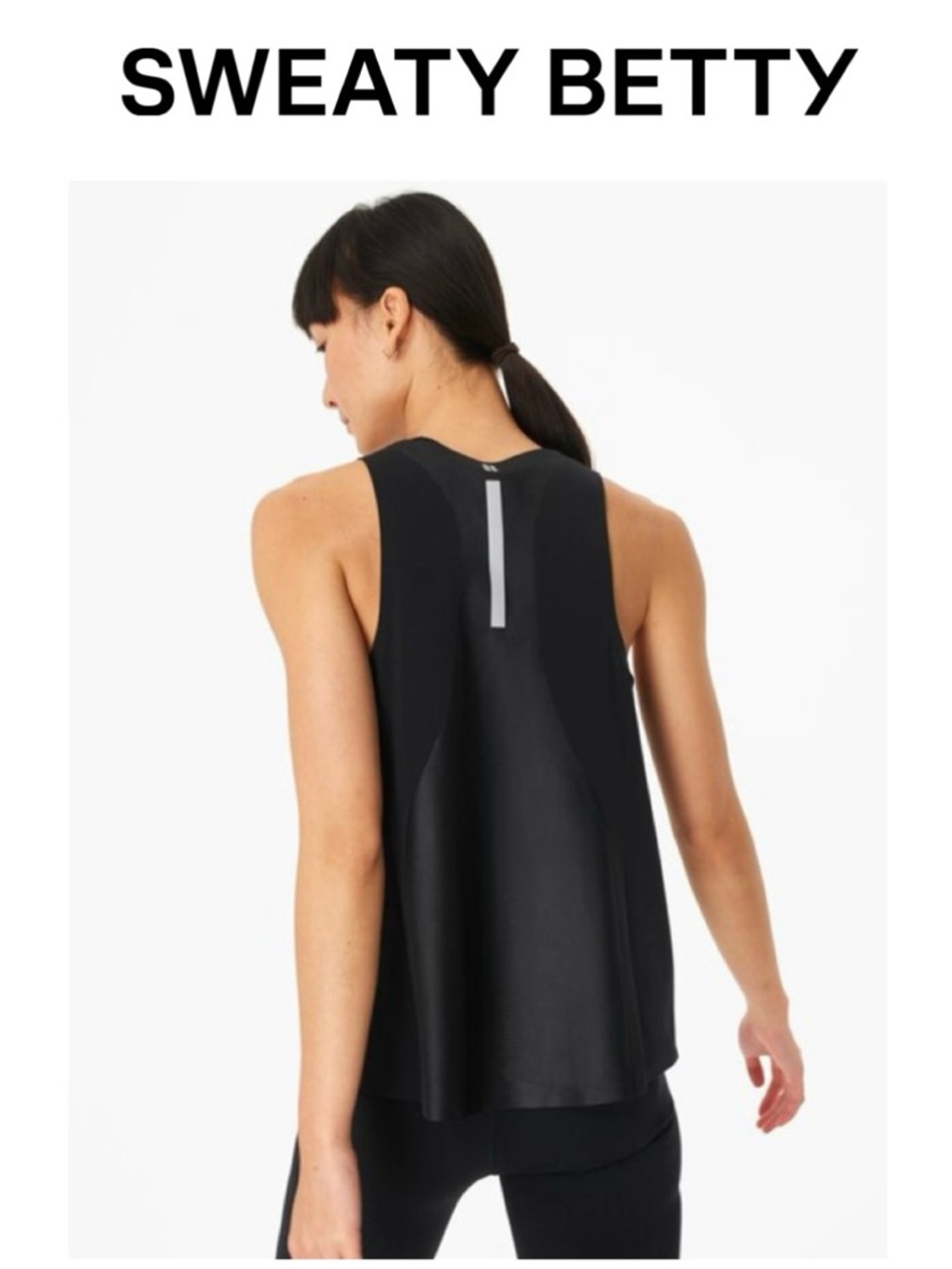 SWEATY BETTY Power Mission Workout Tank Top Vest Gym Athleisure Run Yoga Women M